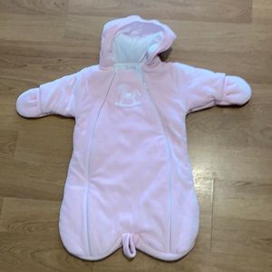 Kissy Kissy pink baby bunting